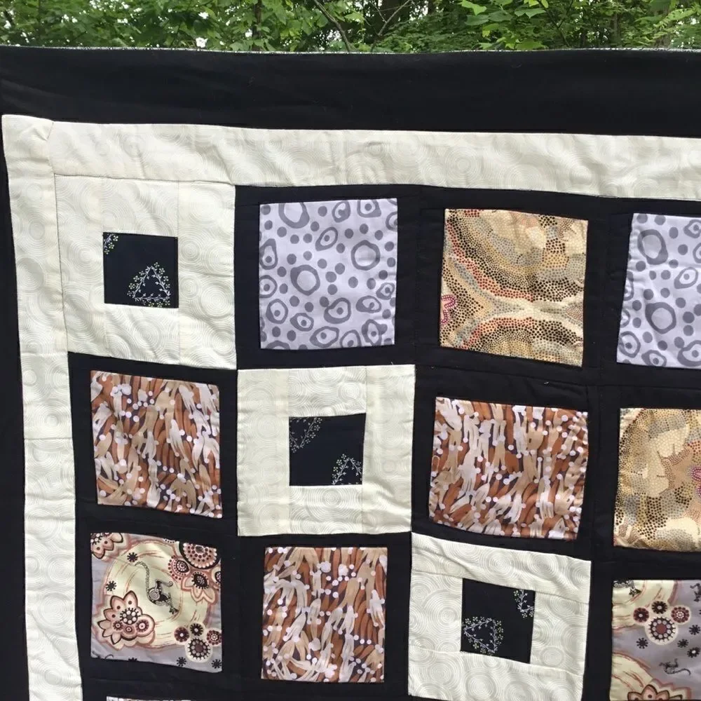 NWT. Hand Crafted Aboriginal Prints Quilt